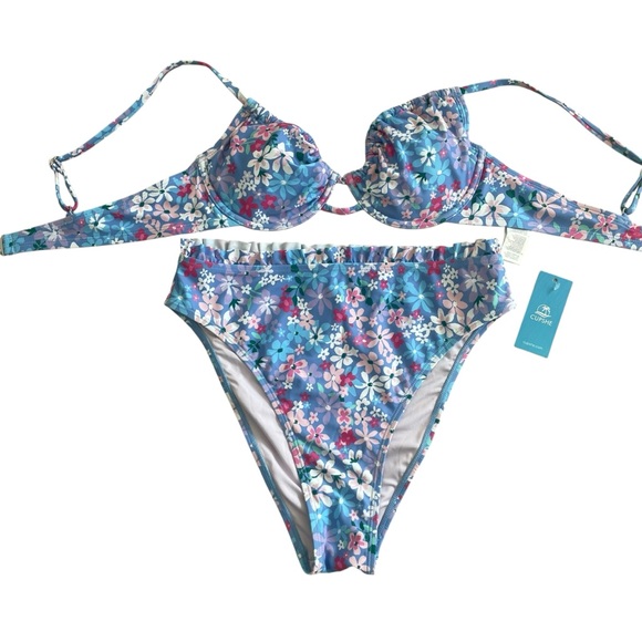 Cupshe Floral Bikini NWT Two Piece Set - Picture 3 of 9